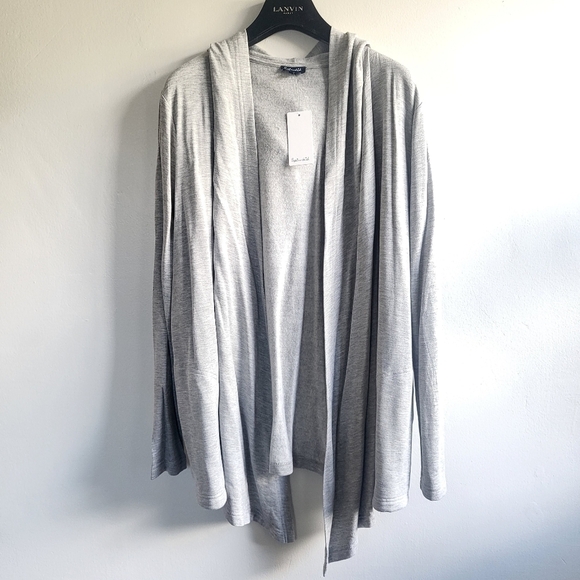 New Splendid Supersoft Hooded Heather Grey Cardigan NWT Small - Picture 7 of 13
